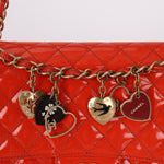 Limited Edition Chanel 2009 Patent Valentine Charms Classic Flap - FashioNica