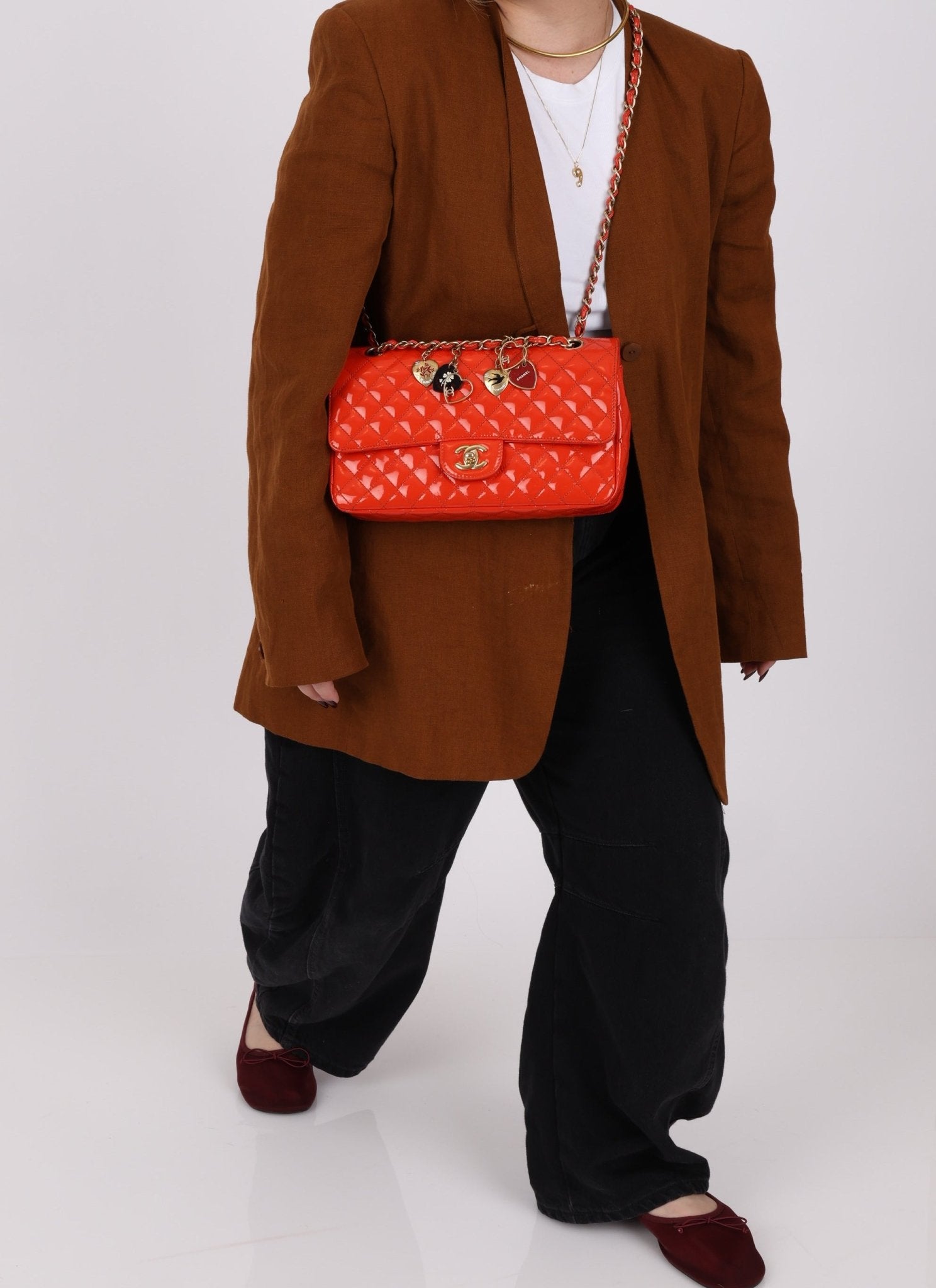 Limited Edition Chanel 2009 Patent Valentine Charms Classic Flap - FashioNica