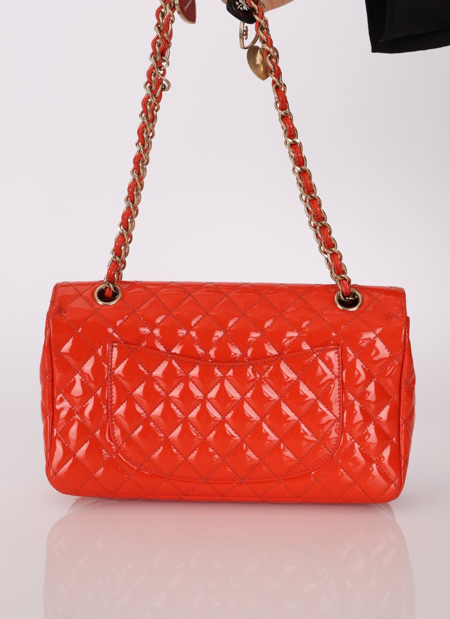 Limited Edition Chanel 2009 Patent Valentine Charms Classic Flap - FashioNica