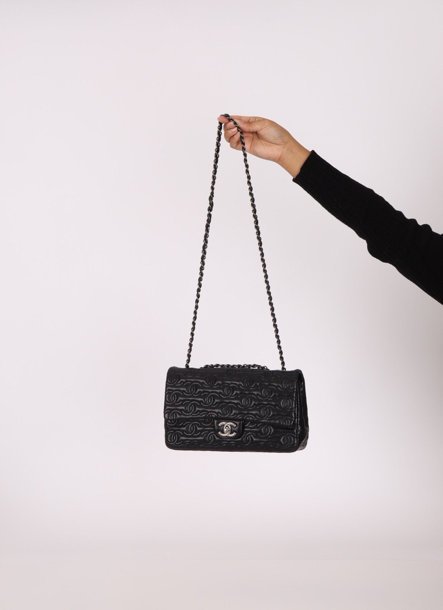 Limited Edition Chanel 2014 Calfskin CC Stitched Medium Single Flap - FashioNica