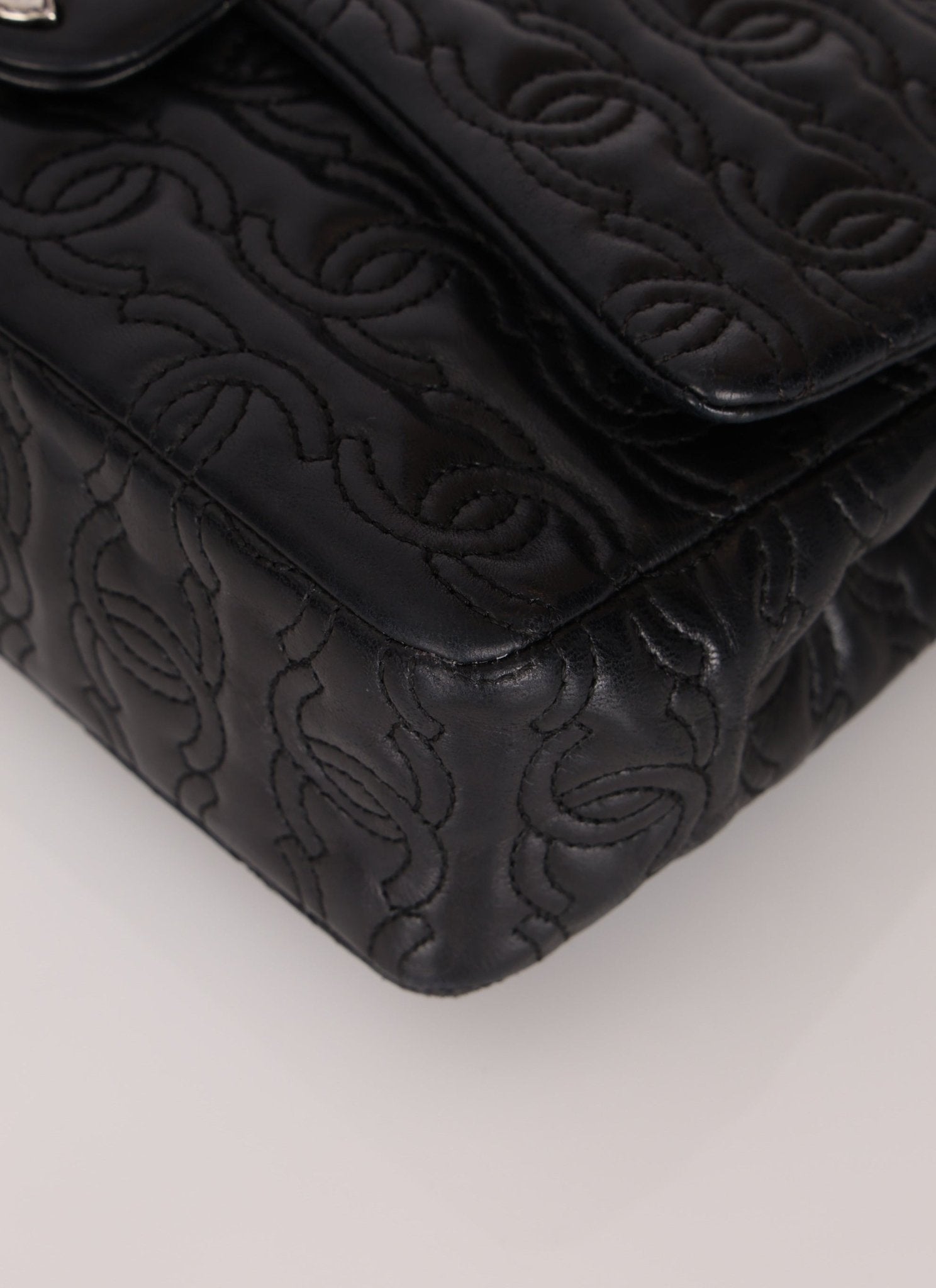 Limited Edition Chanel 2014 Calfskin CC Stitched Medium Single Flap - FashioNica