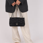 Limited Edition Chanel 2014 Calfskin CC Stitched Medium Single Flap - FashioNica