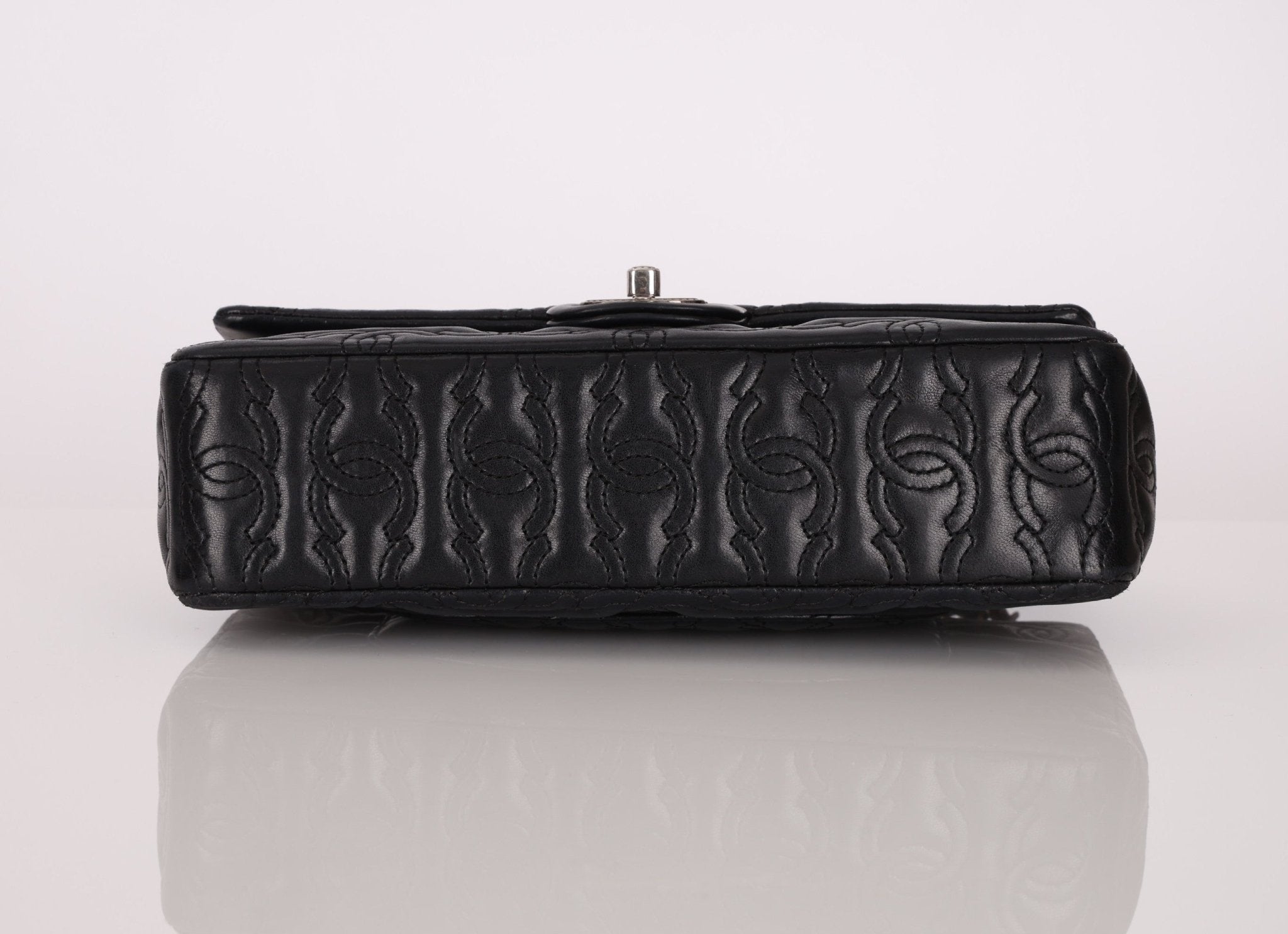 Limited Edition Chanel 2014 Calfskin CC Stitched Medium Single Flap - FashioNica