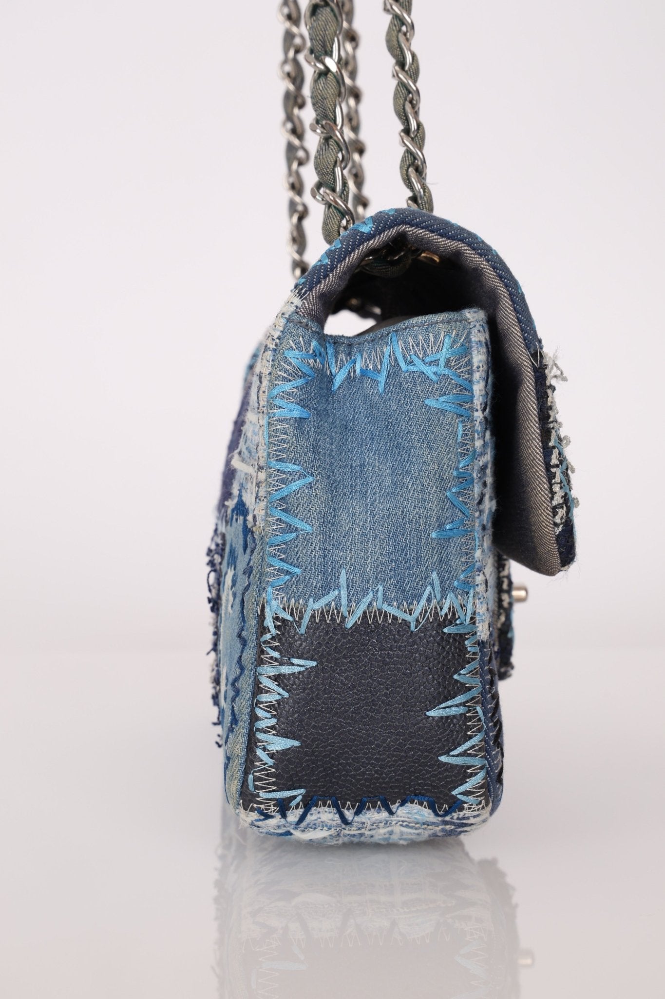 Limited Edition Chanel 2014 Denim Patchwork Medium Single Flap - FashioNica