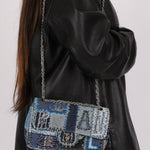 Limited Edition Chanel 2014 Denim Patchwork Medium Single Flap - FashioNica