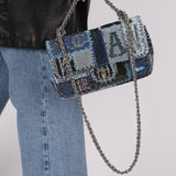 Limited Edition Chanel 2014 Denim Patchwork Medium Single Flap - FashioNica