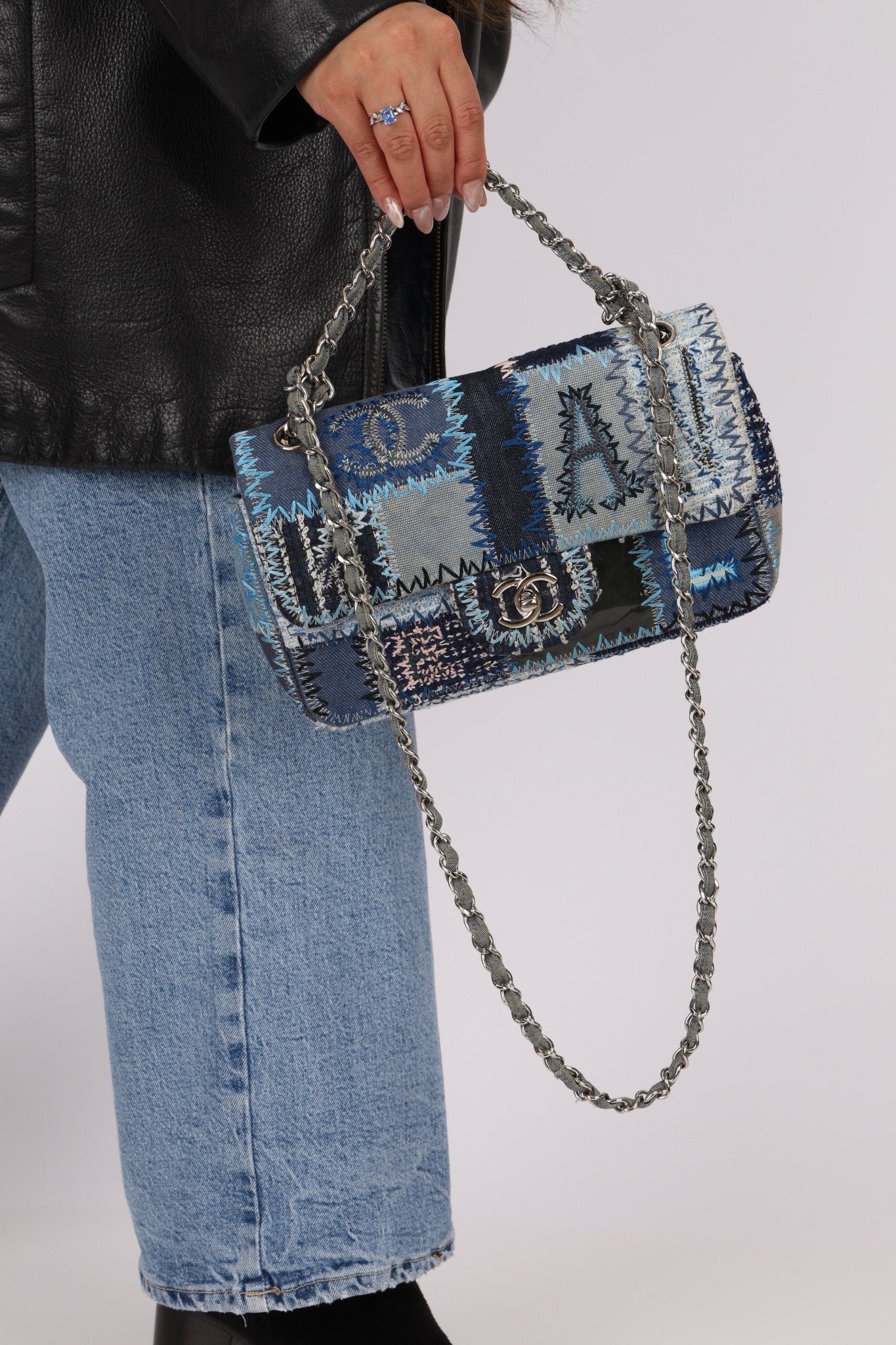 Limited Edition Chanel 2014 Denim Patchwork Medium Single Flap - FashioNica
