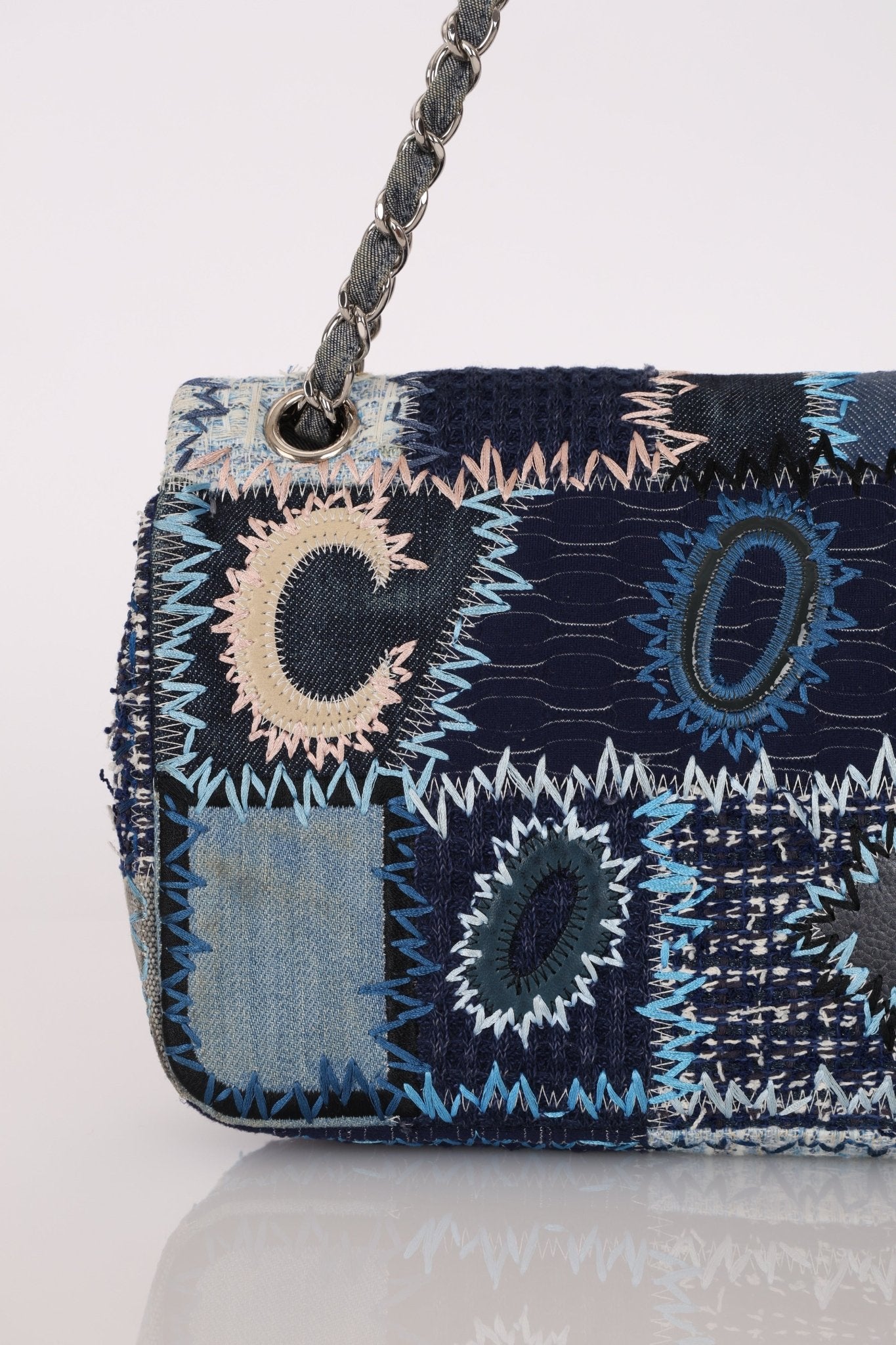 Limited Edition Chanel 2014 Denim Patchwork Medium Single Flap - FashioNica