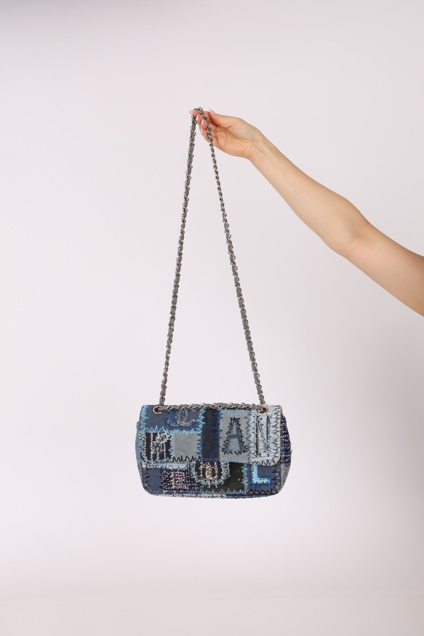 Limited Edition Chanel 2014 Denim Patchwork Medium Single Flap - FashioNica