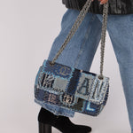 Limited Edition Chanel 2014 Denim Patchwork Medium Single Flap - FashioNica