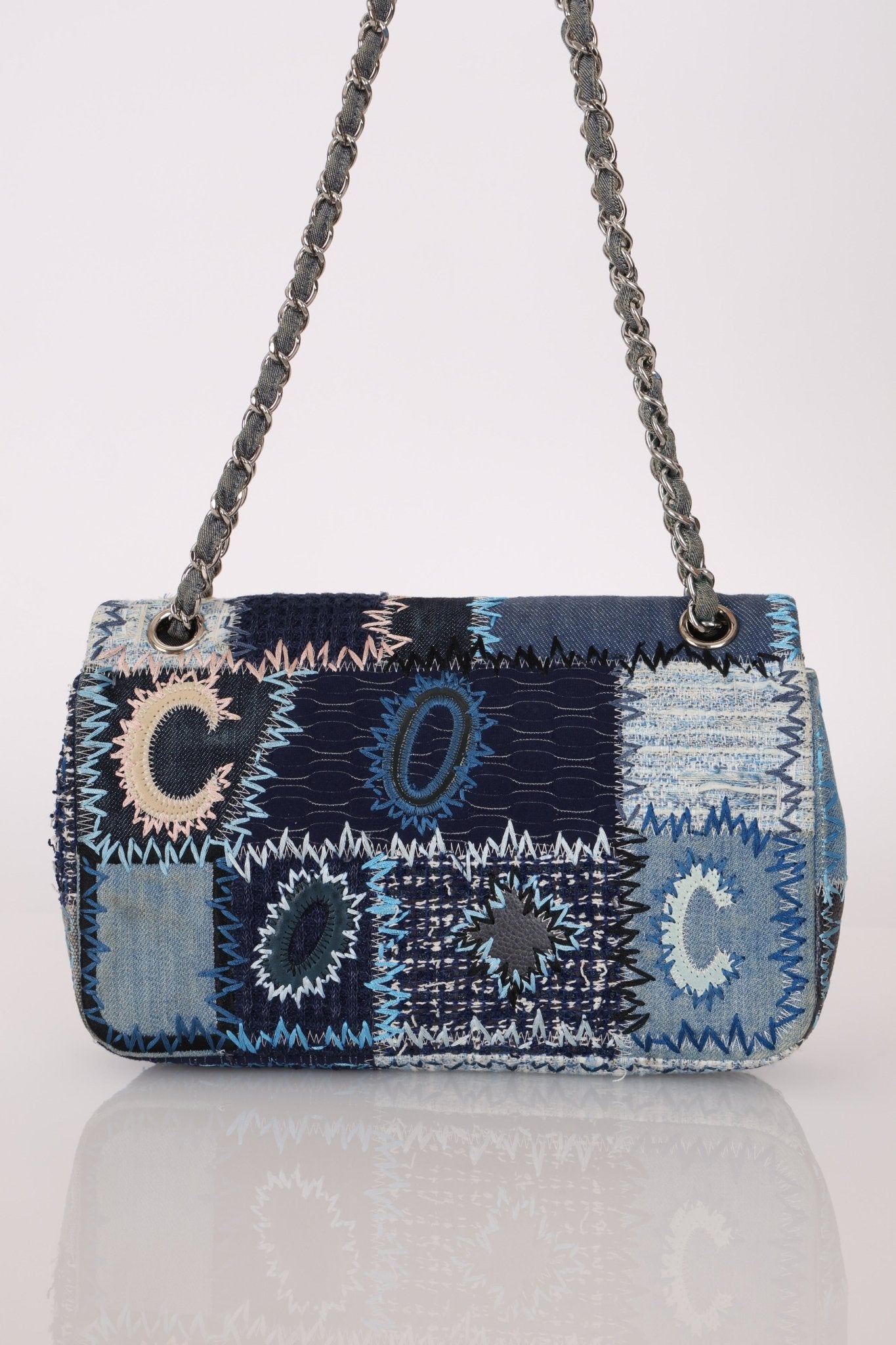 Limited Edition Chanel 2014 Denim Patchwork Medium Single Flap - FashioNica