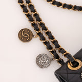 Limited Edition Chanel 2015 Aged Calfskin Paris - Dubai Coin Medallion Small Classic Flap - FashioNica