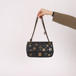 Limited Edition Chanel 2015 Aged Calfskin Paris - Dubai Coin Medallion Small Classic Flap - FashioNica