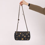 Limited Edition Chanel 2015 Aged Calfskin Paris - Dubai Coin Medallion Small Classic Flap - FashioNica