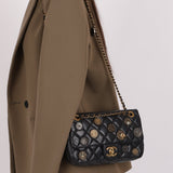 Limited Edition Chanel 2015 Aged Calfskin Paris - Dubai Coin Medallion Small Classic Flap - FashioNica