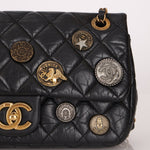 Limited Edition Chanel 2015 Aged Calfskin Paris - Dubai Coin Medallion Small Classic Flap - FashioNica