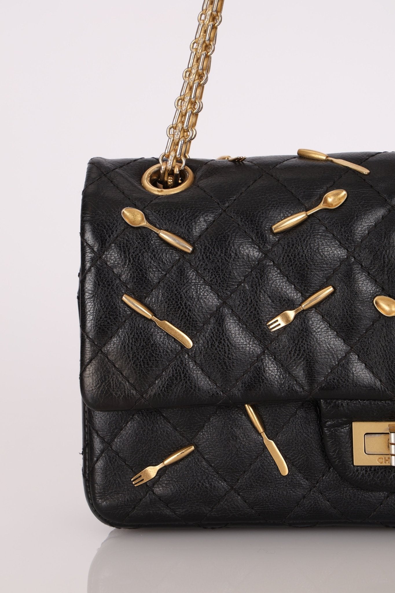 Limited Edition Chanel 2015 Calfskin Brasserie Charms 2.55 Reissue 225 Flap Bag - FashioNica