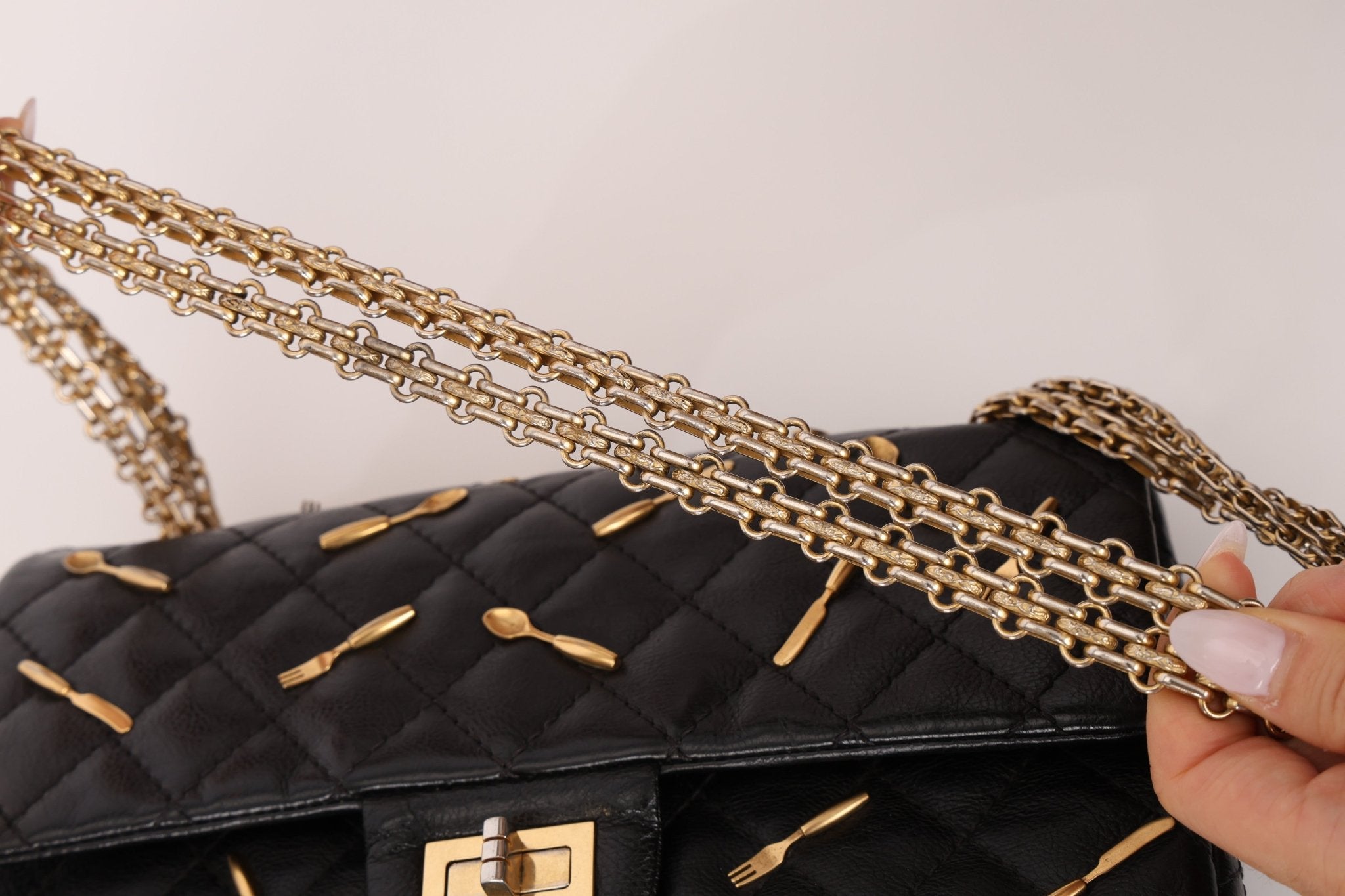 Limited Edition Chanel 2015 Calfskin Brasserie Charms 2.55 Reissue 225 Flap Bag - FashioNica