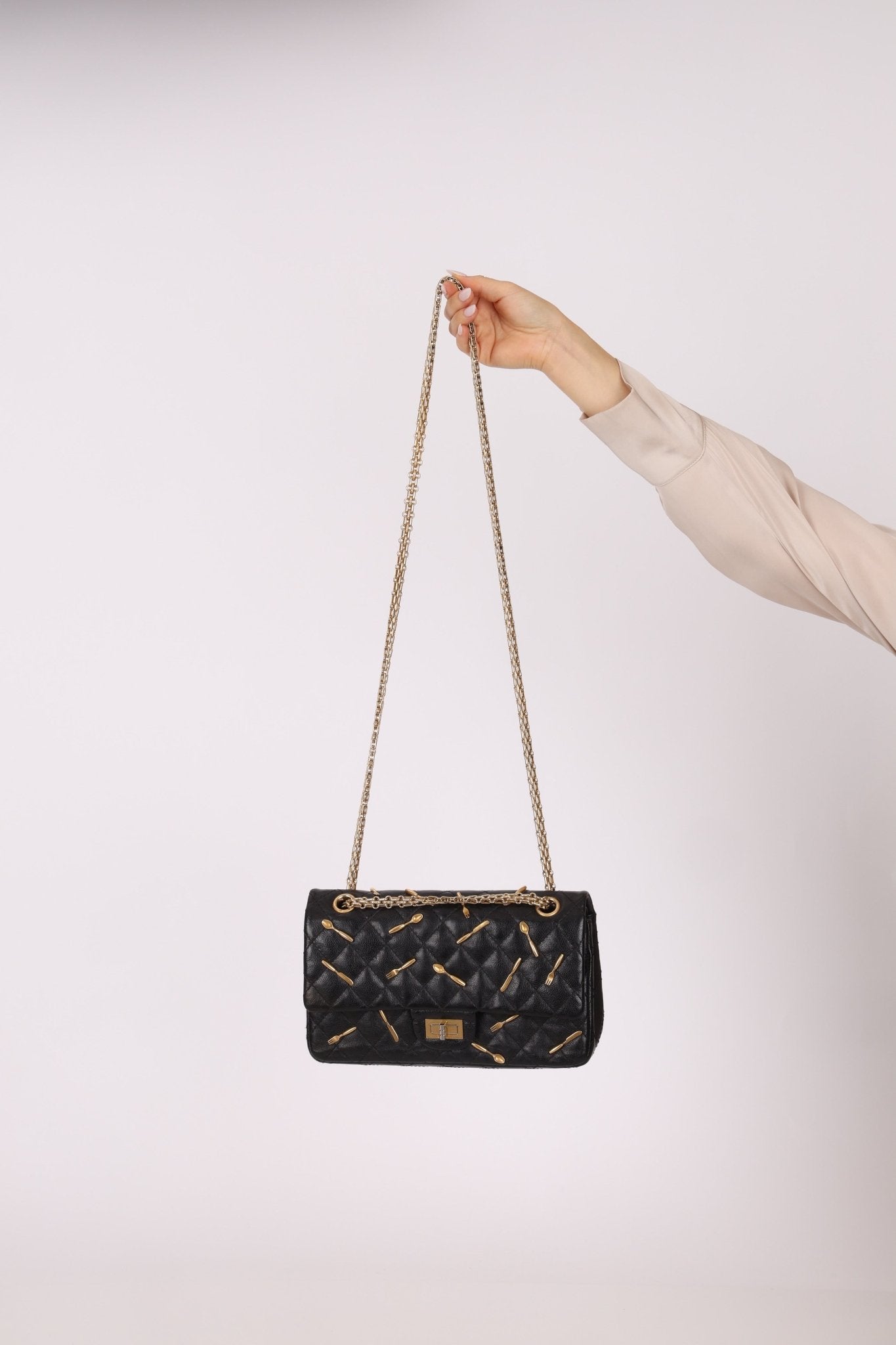 Limited Edition Chanel 2015 Calfskin Brasserie Charms 2.55 Reissue 225 Flap Bag - FashioNica