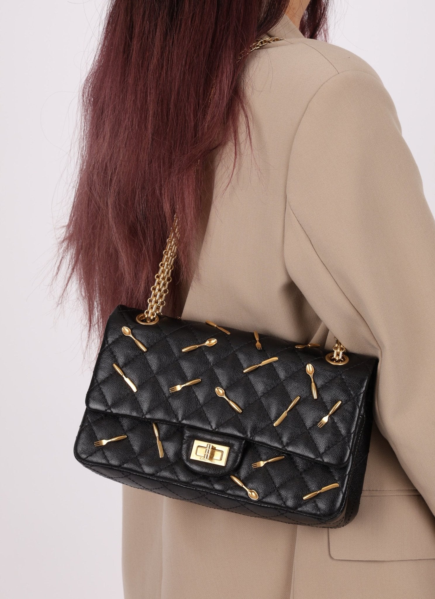 Limited Edition Chanel 2015 Calfskin Brasserie Charms 2.55 Reissue 225 Flap Bag - FashioNica