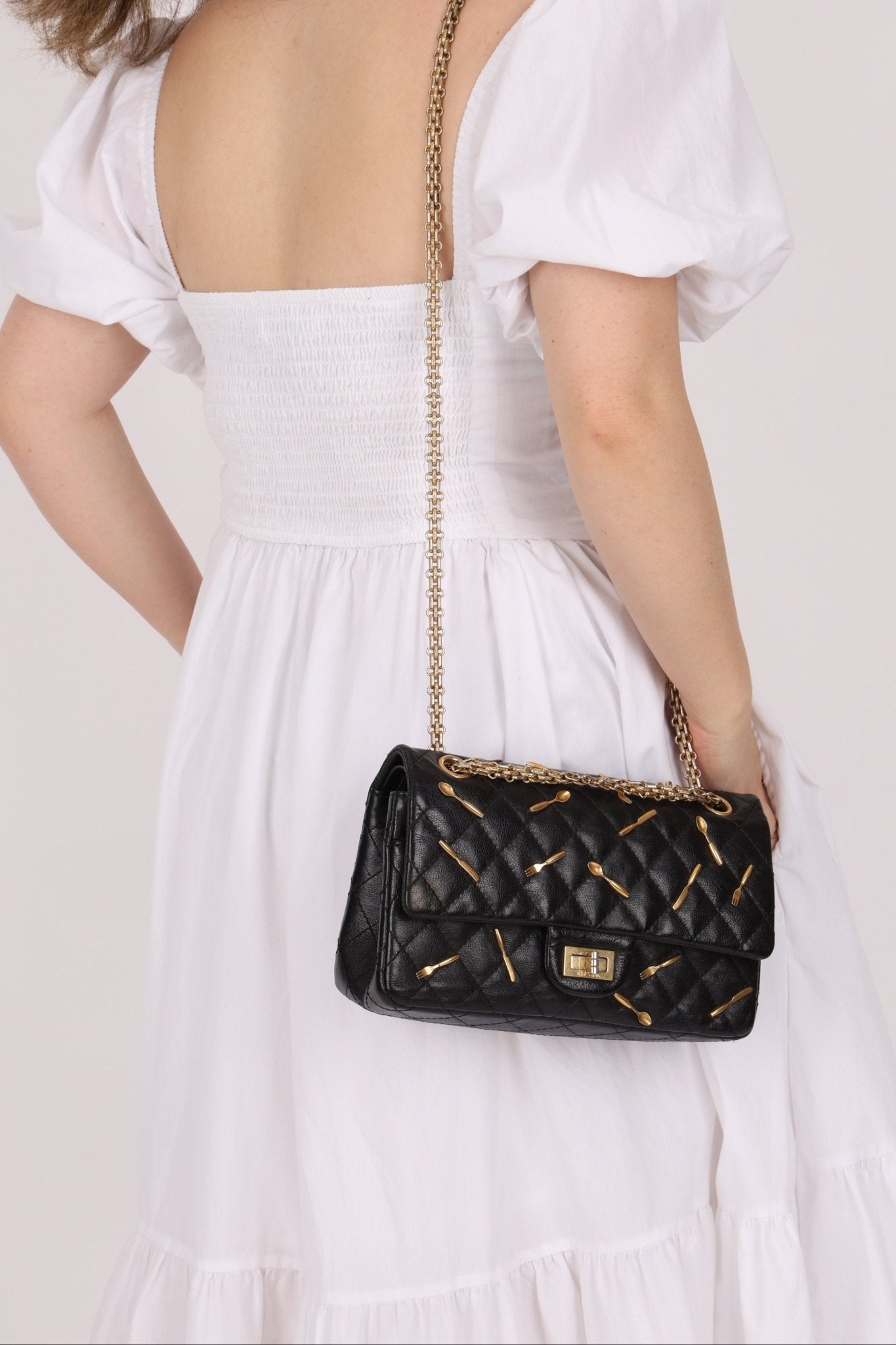 Limited Edition Chanel 2015 Calfskin Brasserie Charms 2.55 Reissue 225 Flap Bag - FashioNica