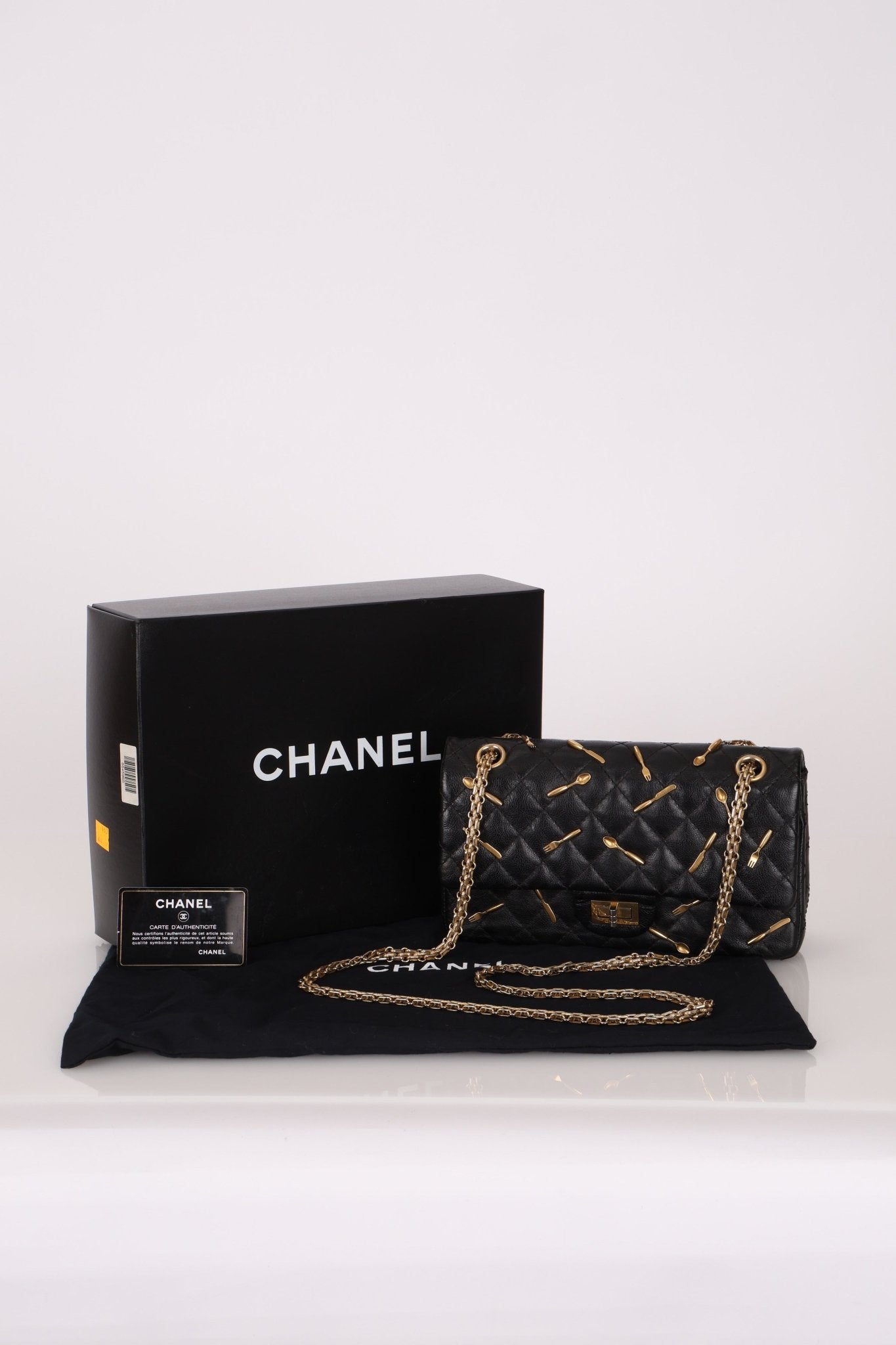 Limited Edition Chanel 2015 Calfskin Brasserie Charms 2.55 Reissue 225 Flap Bag - FashioNica
