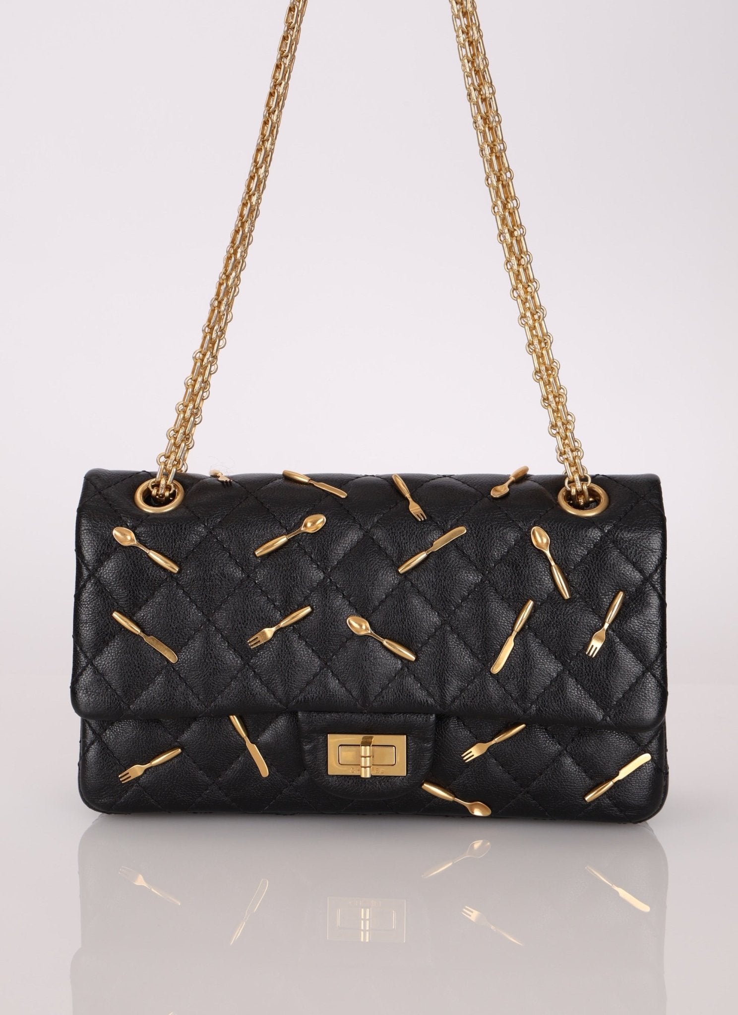 Limited Edition Chanel 2015 Calfskin Brasserie Charms 2.55 Reissue 225 Flap Bag - FashioNica