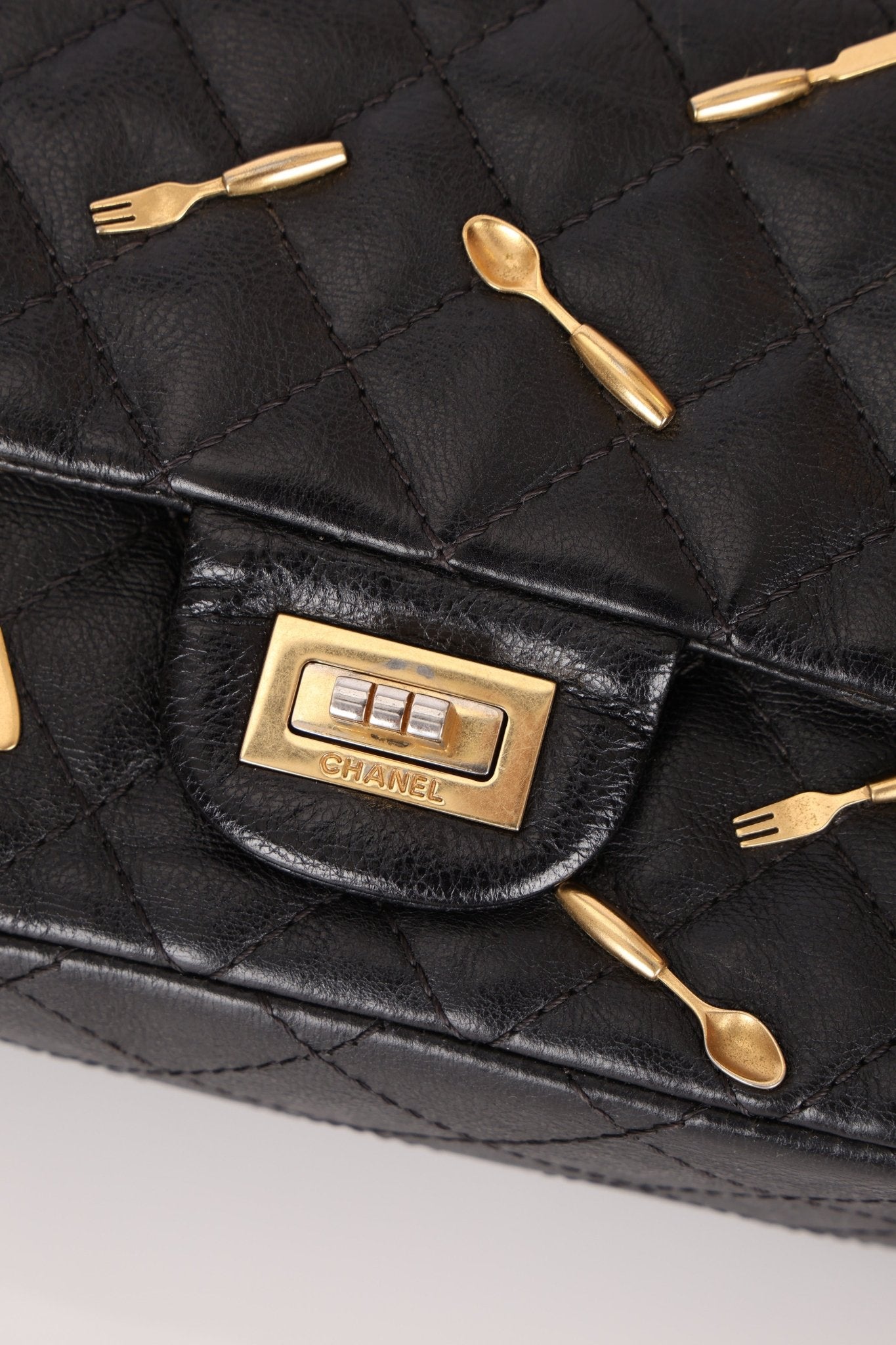 Limited Edition Chanel 2015 Calfskin Brasserie Charms 2.55 Reissue 225 Flap Bag - FashioNica