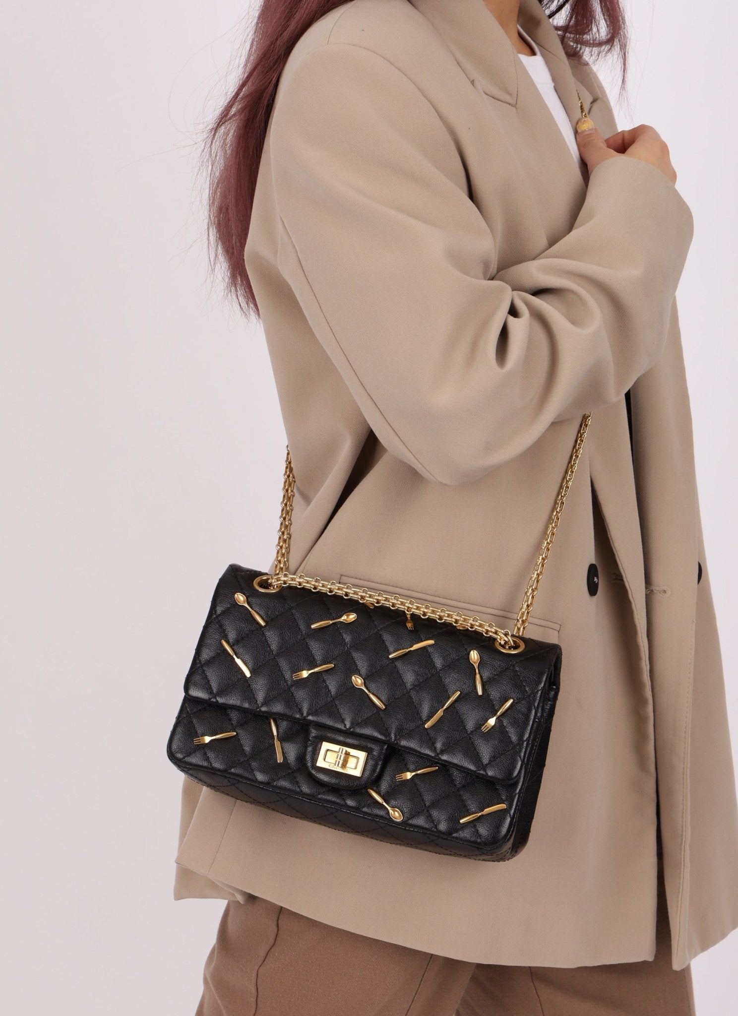 Limited Edition Chanel 2015 Calfskin Brasserie Charms 2.55 Reissue 225 Flap Bag - FashioNica