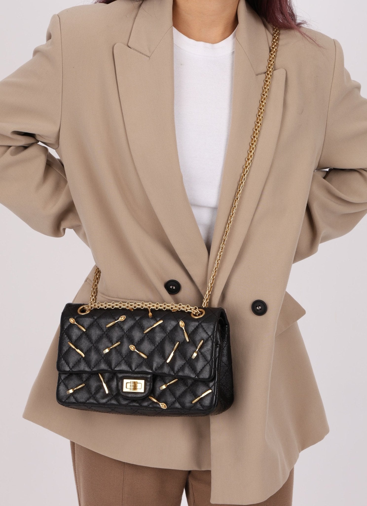 Limited Edition Chanel 2015 Calfskin Brasserie Charms 2.55 Reissue 225 Flap Bag - FashioNica