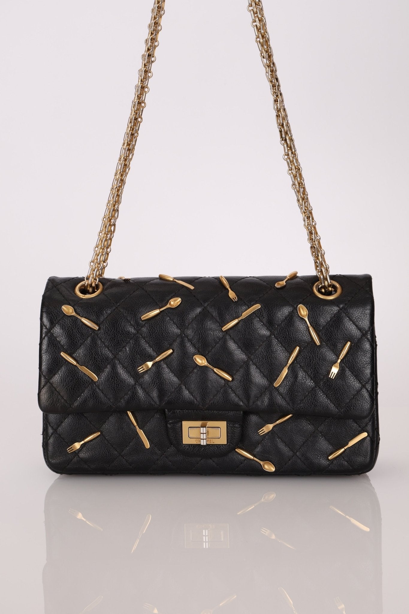 Limited Edition Chanel 2015 Calfskin Brasserie Charms 2.55 Reissue 225 Flap Bag - FashioNica