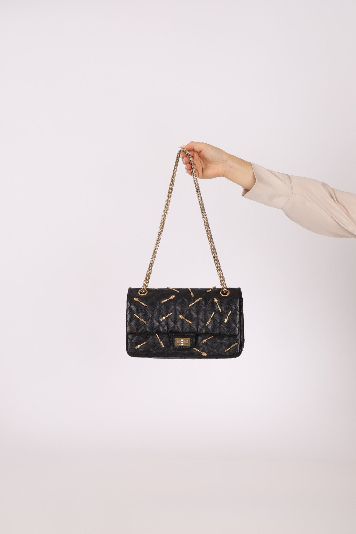 Limited Edition Chanel 2015 Calfskin Brasserie Charms 2.55 Reissue 225 Flap Bag - FashioNica