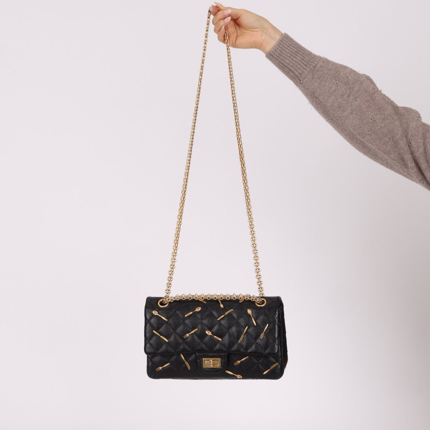 Limited Edition Chanel 2015 Calfskin Brasserie Charms 2.55 Reissue 225 Flap Bag - FashioNica