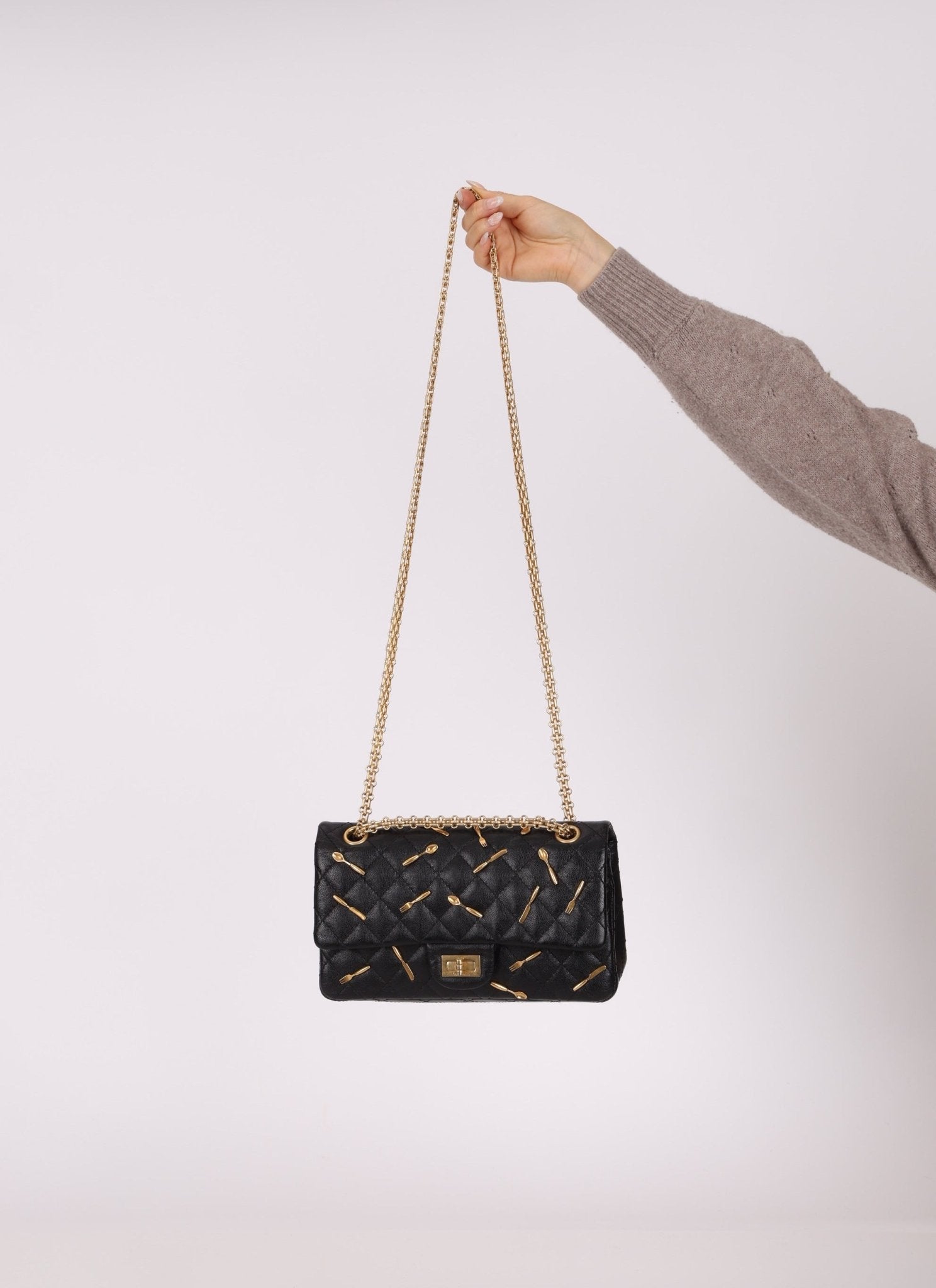 Limited Edition Chanel 2015 Calfskin Brasserie Charms 2.55 Reissue 225 Flap Bag - FashioNica