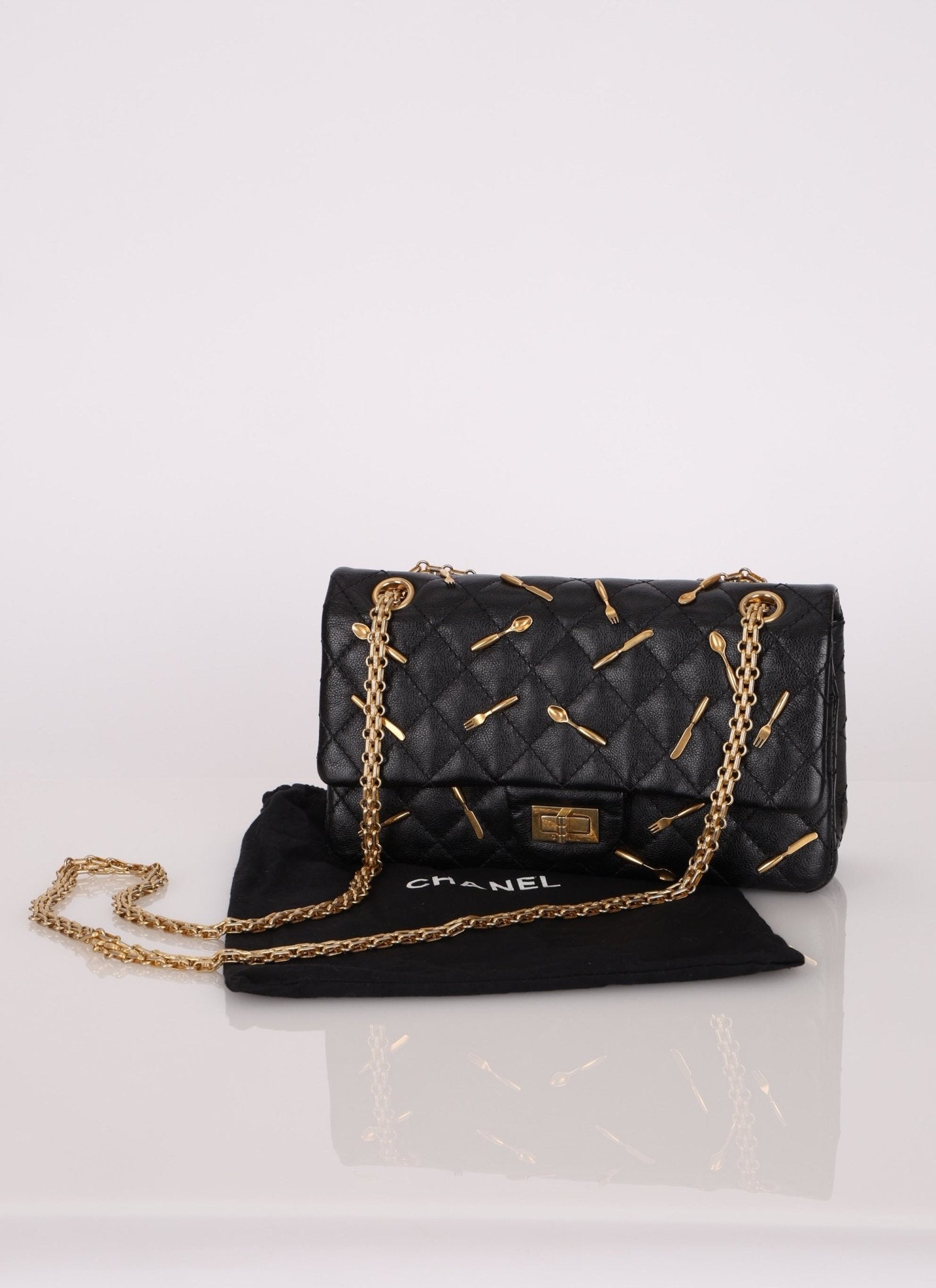 Limited Edition Chanel 2015 Calfskin Brasserie Charms 2.55 Reissue 225 Flap Bag - FashioNica
