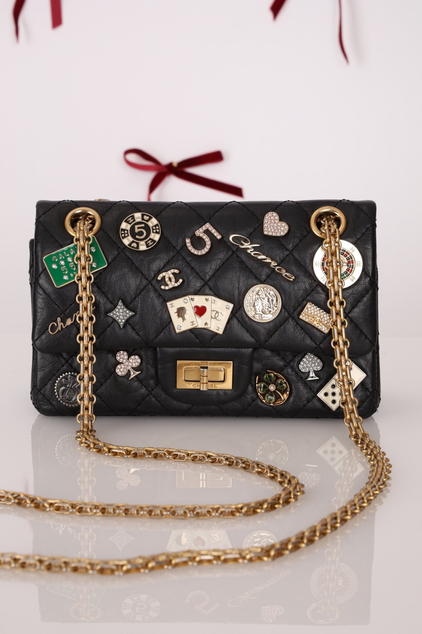 Limited Edition Chanel 2016 Calfskin Casino Lucky Charms 2.55 Reissue 224 Flap Bag - FashioNica