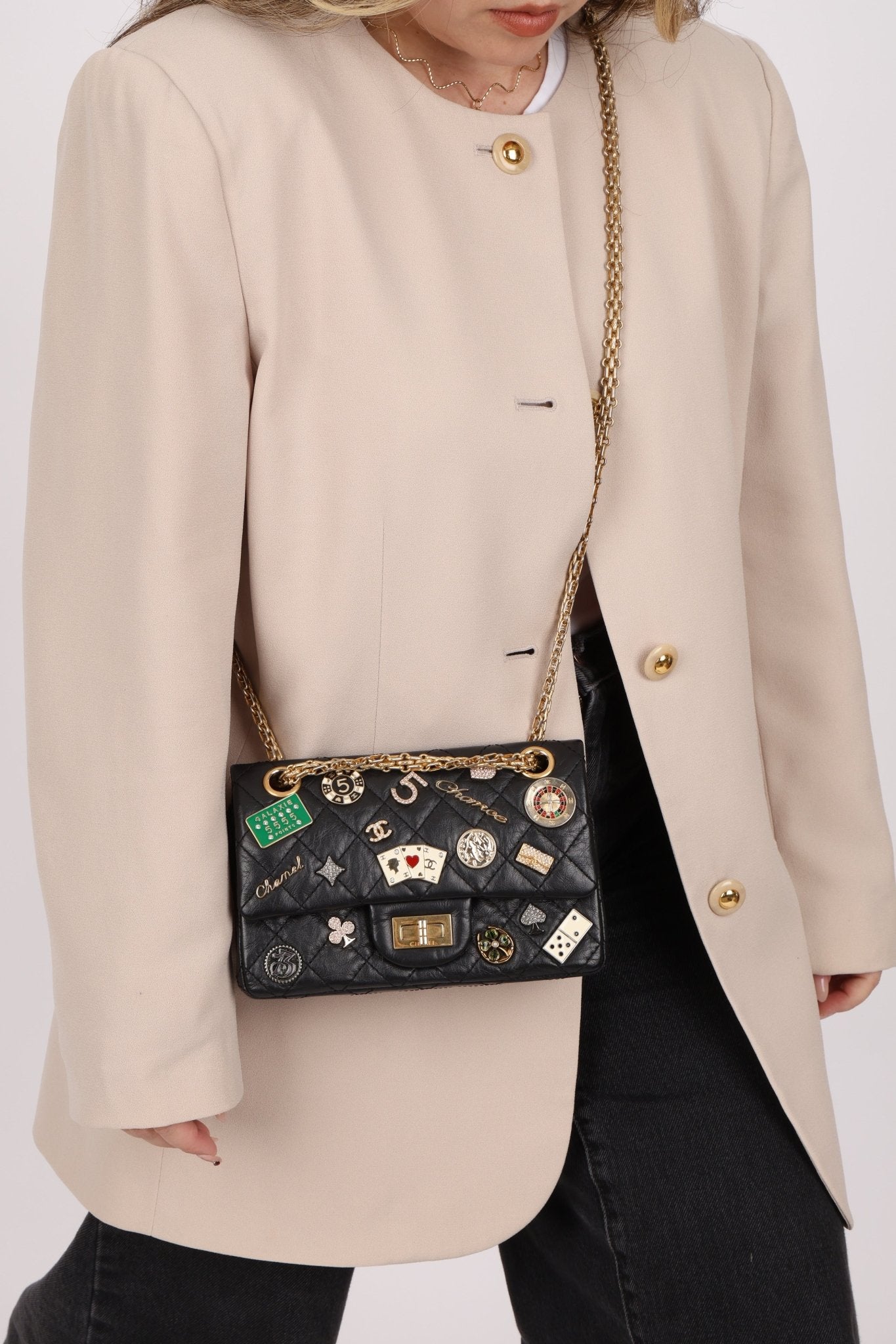 Limited Edition Chanel 2016 Calfskin Casino Lucky Charms 2.55 Reissue 224 Flap Bag - FashioNica