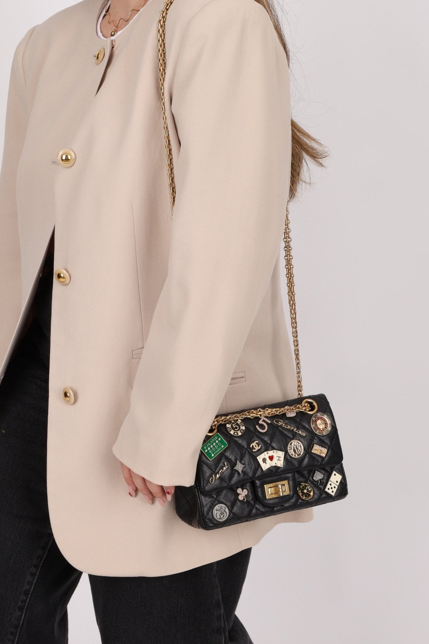 Limited Edition Chanel 2016 Calfskin Casino Lucky Charms 2.55 Reissue 224 Flap Bag - FashioNica