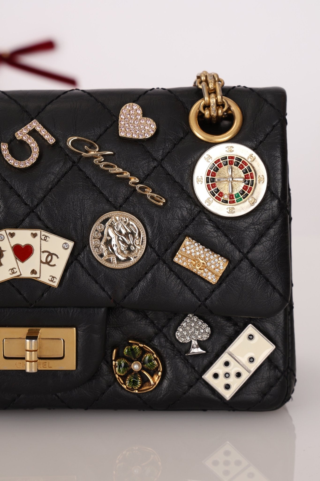 Limited Edition Chanel 2016 Calfskin Casino Lucky Charms 2.55 Reissue 224 Flap Bag - FashioNica