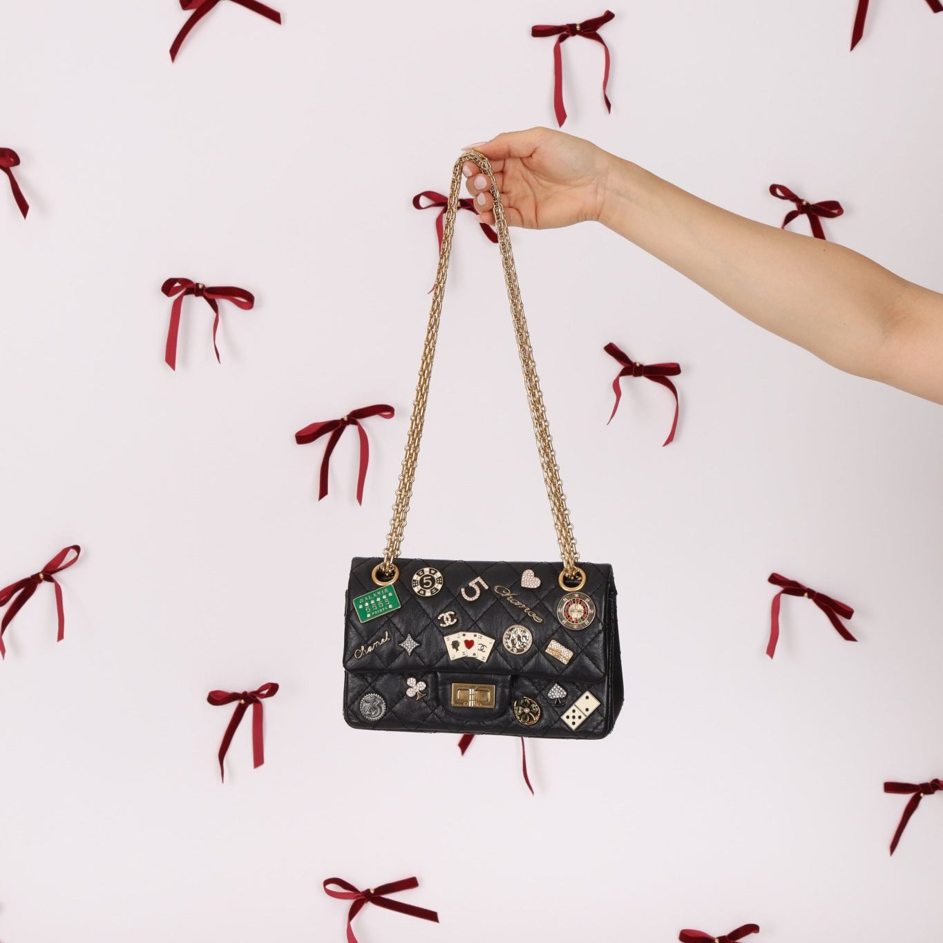 Limited Edition Chanel 2016 Calfskin Casino Lucky Charms 2.55 Reissue 224 Flap Bag - FashioNica