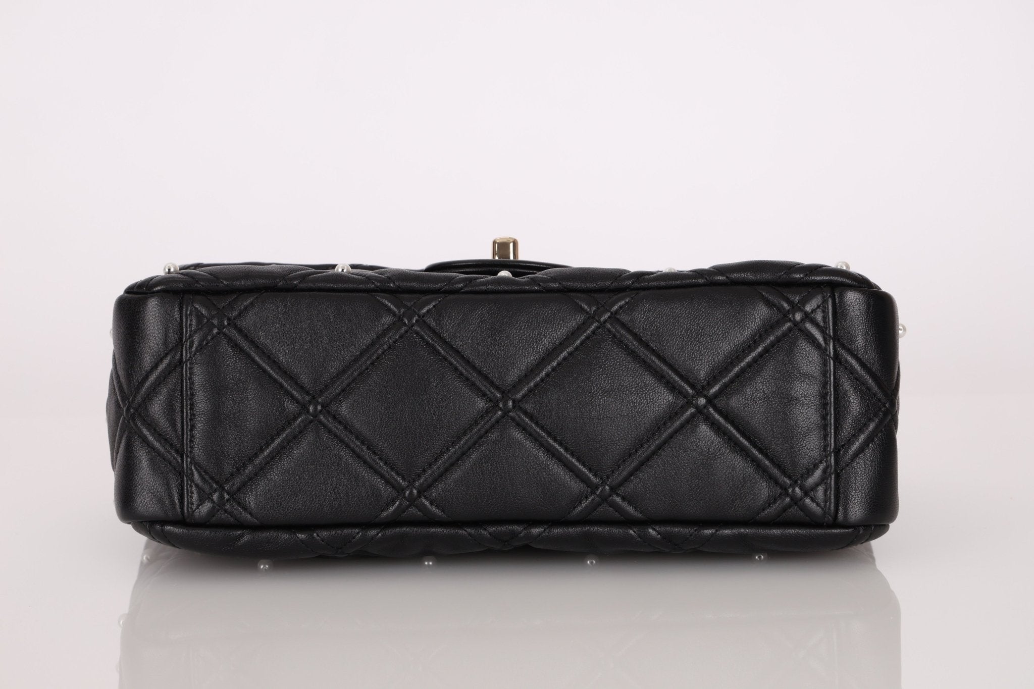 Limited Edition Chanel 2019 Medium Lambskin Pearl Quilted Flap Bag - FashioNica