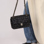 Limited Edition Chanel 2019 Medium Lambskin Pearl Quilted Flap Bag - FashioNica