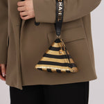 Limited Edition Chanel 2019 Metallic Lambskin Pyramid Kheops Pyramid Wristlet - FashioNica
