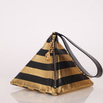 Limited Edition Chanel 2019 Metallic Lambskin Pyramid Kheops Pyramid Wristlet - FashioNica