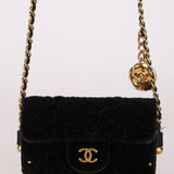 Limited Edition Chanel Métiers D'art 2021 Velvet Embossed Jewel Miniaudiere - FashioNica