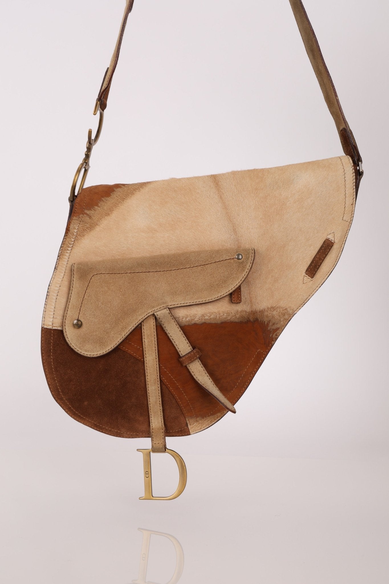 Limited Edition Dior 2002 Ponyhair Baudrier Saddle Bag - FashioNica