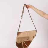 Limited Edition Dior 2002 Ponyhair Baudrier Saddle Bag - FashioNica