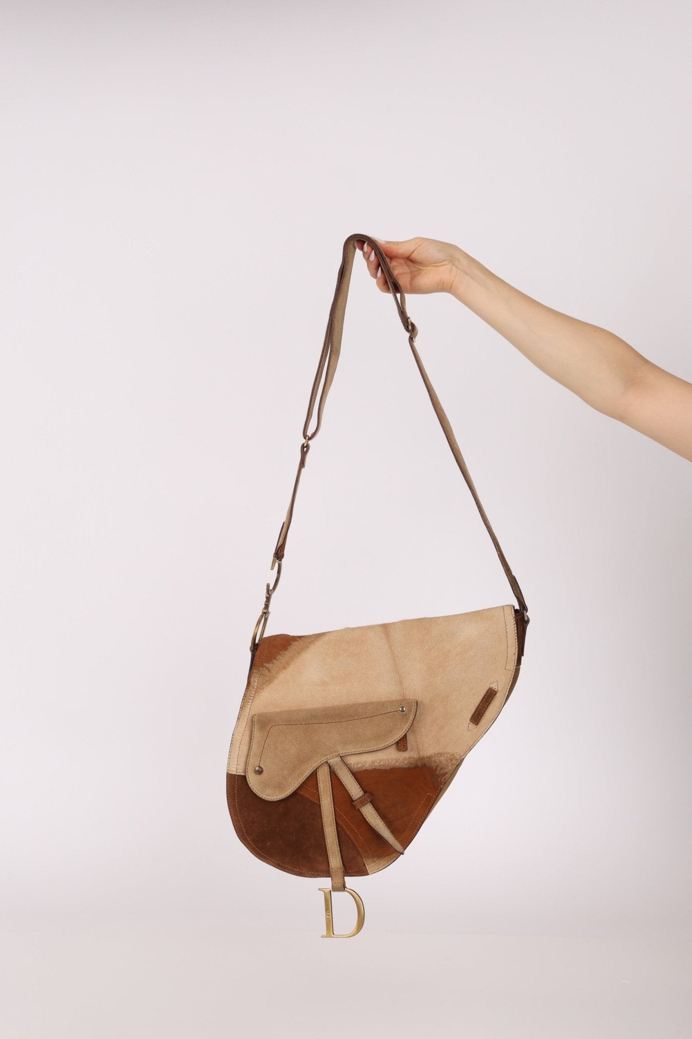 Limited Edition Dior 2002 Ponyhair Baudrier Saddle Bag - FashioNica