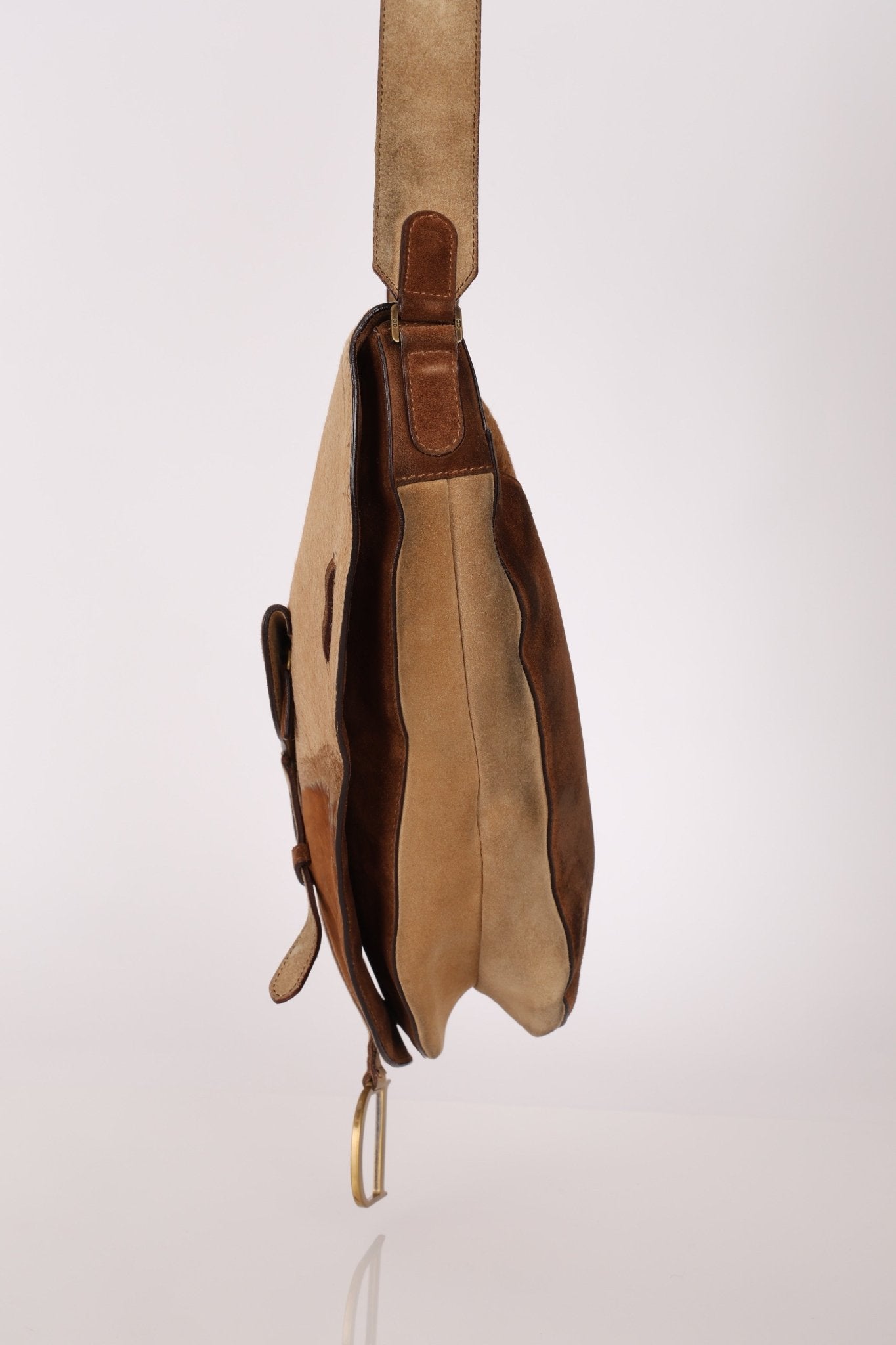 Limited Edition Dior 2002 Ponyhair Baudrier Saddle Bag - FashioNica