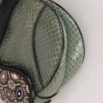 Limited Edition Dior 2019 Beaded Python Mini Saddle with Dior Guitar Strap - FashioNica